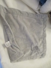 Baby Aspen Safari Lovey Security Blanket Plush gray grey Elephant Gray 11"