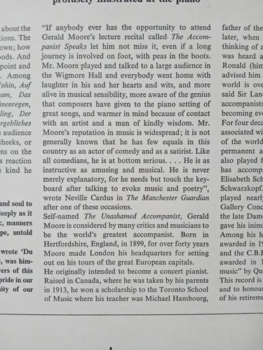 Gerald Moore - The Unashamed Accompanist, HMV Concert Classics Series, Vinyl Lp - Picture 18 of 19