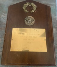 1963 Iowa State University Back of the Year Award Plaques- Tom Vaughn HOF