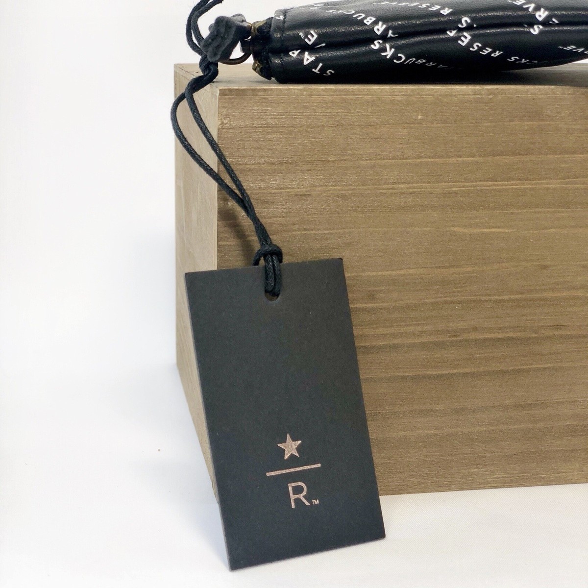 Starbucks Reserve Roastery Soft Leather Zipper Pouch Black
