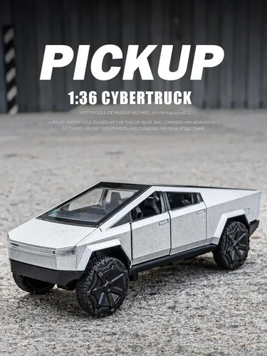 1:36 Tesla Cybertru Diecast Model Toy Car Sound Light Pickup Truck kids Gift Toy - Bild 8 von 23