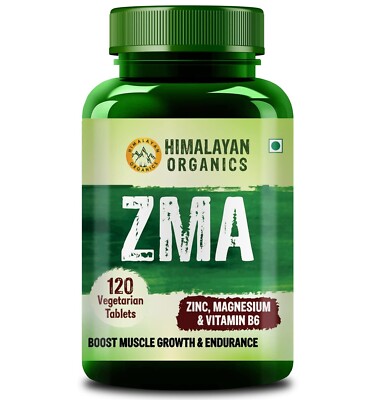 5x Himalayan Organics ZMA (Zinc, Magnesium Aspartate) 120veg Tablets FS