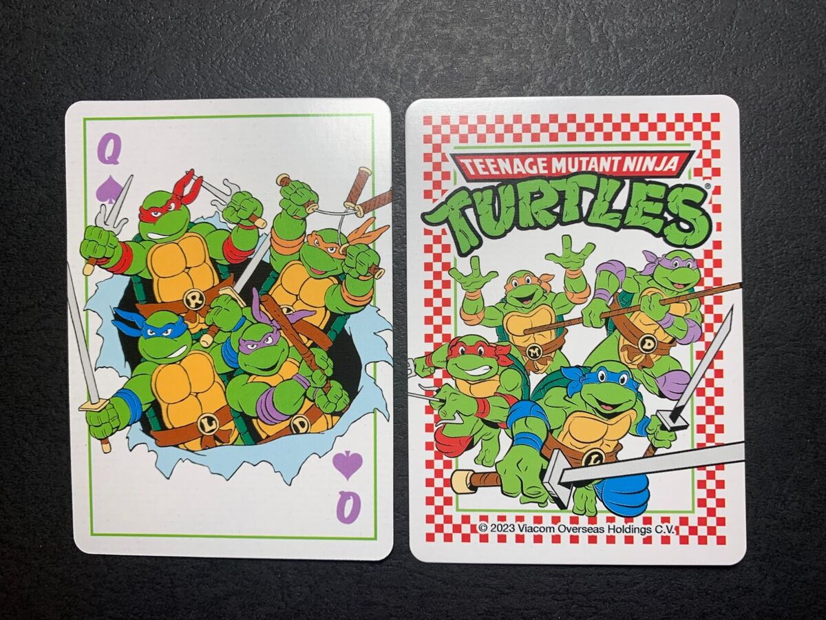 swap playing card TEENAGE MUTANT NINJA TURTLES Queen of Spades | eBay