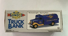 NEW  1993 Blue Sunoco Motor Fuel Truck Bank Ltd Edition #1 Working Lights/Doors