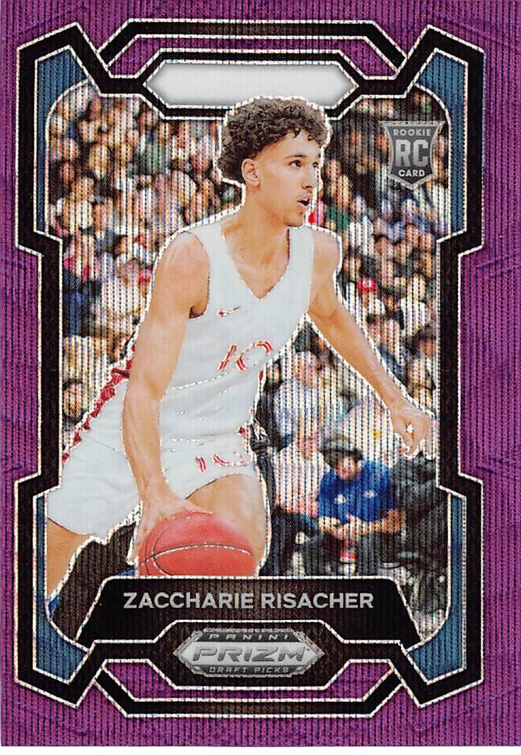 2024 Panini Prizm Draft Picks #69 Zaccharie Risacher Prizms Purple Wave