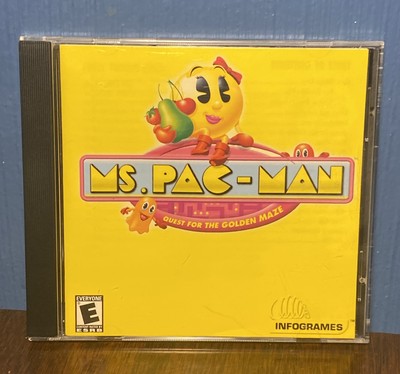 Ms. Pac-Man: Quest for the Golden Maze PC 2001 CD-ROM Video Game VTG Y2K CIB VGC