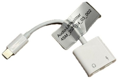 4smarts Audio Ladesplitter USB-C auf 2x USB-C Weiß Adapter Dual PD Audio