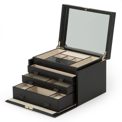 #ad WOLF Palermo Large Jewelry Box Black Anthracite BRAND NEW $482.50