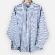 Brooks Brothers Mens Non-Iron Dress Shirt Size 18-4/35 Regent Fit EUC