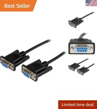 6.6ft DB9 Female to Female Null Modem Cable - Perfect for Secure Connections