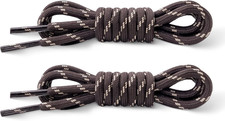 round Shoe Laces - 2 Pairs, Heavy Duty Boot Laces for Hiking Work Boots, Sneaker