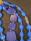Kathleen Murphy Blue Lucite Multistrand Necklace Broken Clasp Flaws Pictured — photo 4