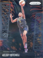 2025 Panini Prizm WNBA Insert Fireworks #6 Kelsey Mitchell, Indiana Fever