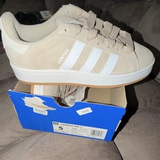 adidas Campus 00s J Unisex Kids Beige/White Gum Suede Sneakers US 5 JI4461