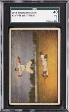 1953 BOWMAN COLOR #33 "PEE WEE" REESE SGC 3