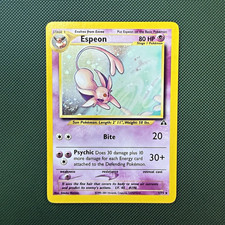 Espeon Neo Discovery 1/75 Holo Rare English Vintage Pokemon Card 2001 - SWIRL 🌀