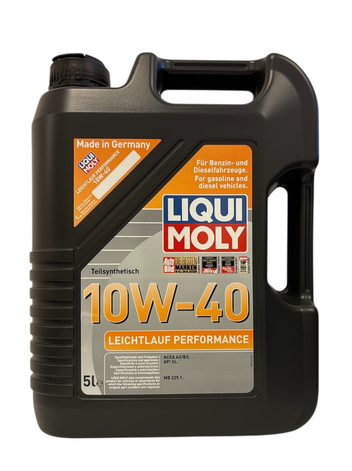 OLIO MOTORE LIQUI MOLY LEICHTLAUF PERFORMANCE  10W40 ACEA A3, ACEA B3 LT.5