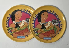 Vintage Zak Designs Disney Pocahontas 8" Melamine Plate set of 2 kids nostalgia