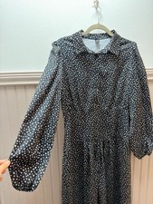 SHEIN black and white polka dot midi dress LARGE