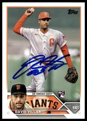David Villar 2023 Topps #277 San Francisco Giants Autographed Signed Rookie Card