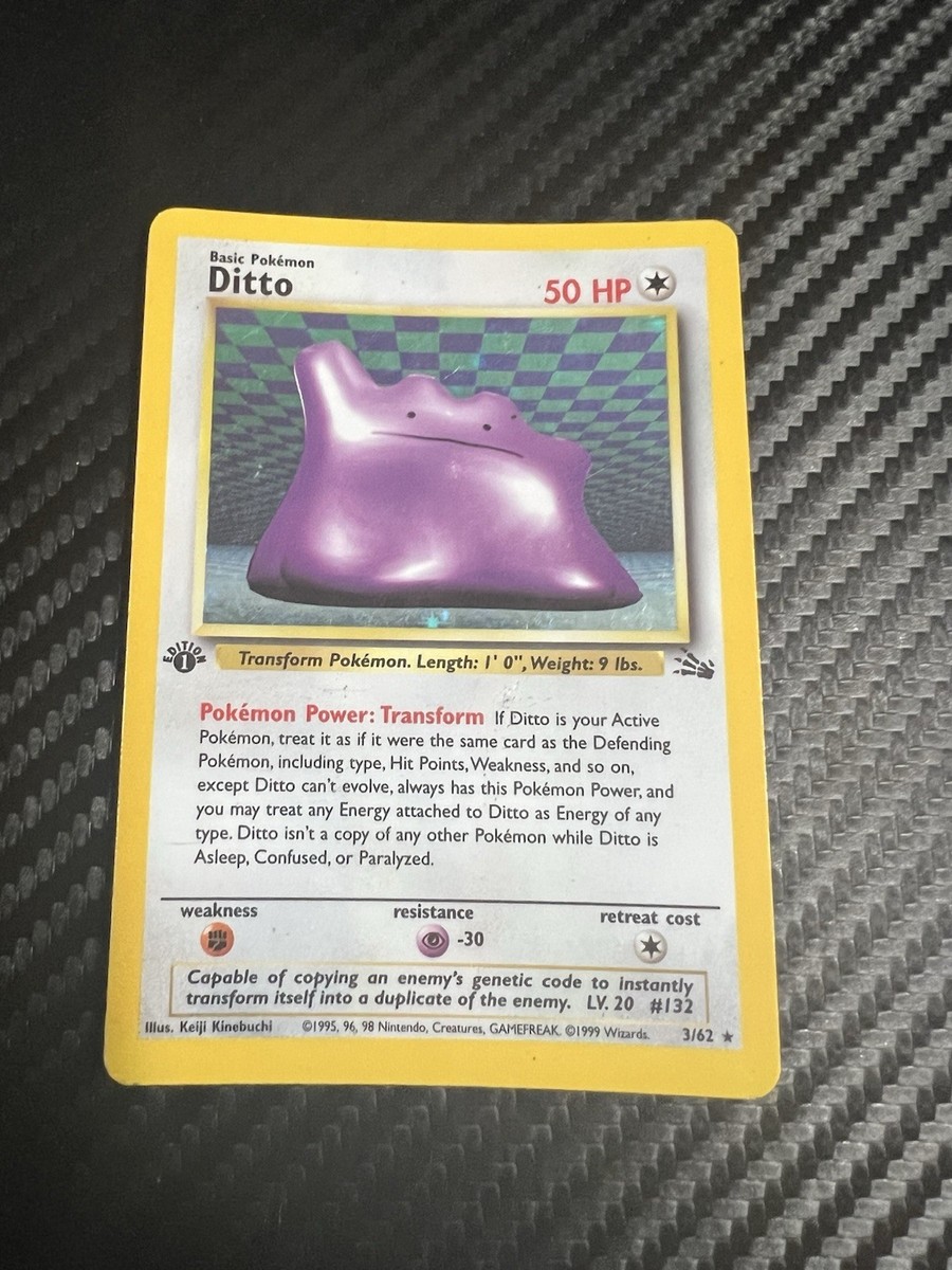 1995 ditto pokemon card value Fossil 18/62 NM, Toys & Collectibles, Trading Cards, Raw Singles on Carousell 201/091 Category Pokemon Card Ditto 3/62 Rare
