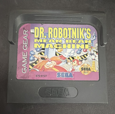 SEGA Dr. Robotnik's Mean Bean Machine Sega Game Gear Game Cartridge