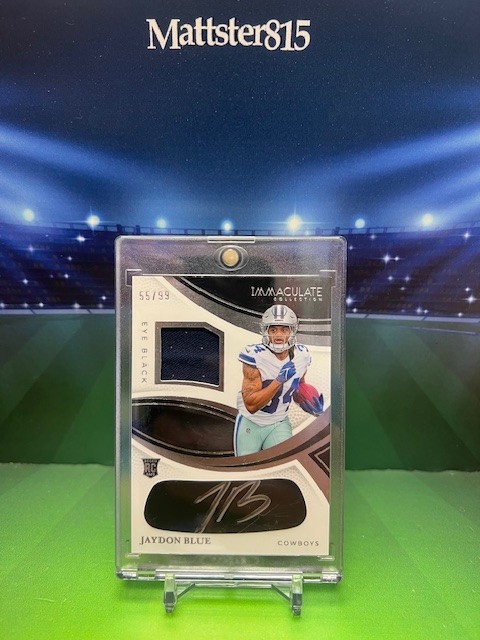 2025 Panini Immaculate Jaydon Blue Eye Black Auto 55/99 - Dallas Cowboys
