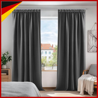 VorhäNge Blickdicht Dunkelgrau Thermovorhang KäLteschutz 245X140 Cm 2Er Set
