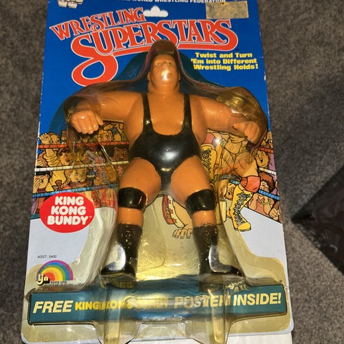 Vintage WWF / WWE Ljn King Kong Bundy Figure Moc C...