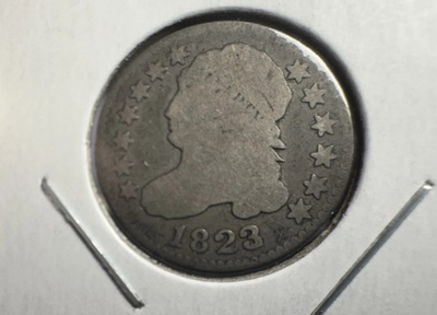 #ad 1823 Capped Bust Dime Circulated Old Cleaning On Reverse Nice Coin $38.00