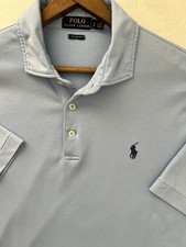 Polo Ralph Lauren Men's Classic Fit Polo Shirt Blue Short Sleeve Large 100 Cott