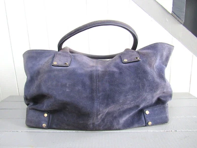 Sac en daim bleu Tila March - Photo 1/4