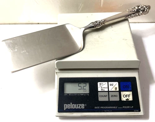Wallace Sterling Silver Handled "Grande Baroque" Cake Server (5.2 Oz-147 Grams)!
