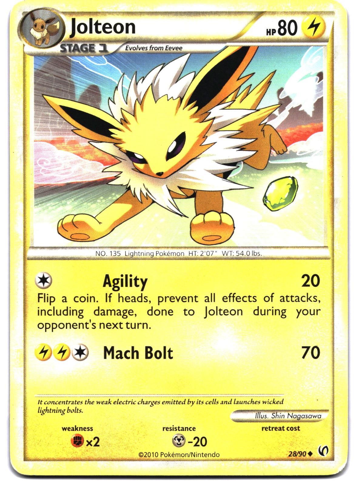 Jolteon 28/90 Uncommon HGSS Undaunted Pokemon