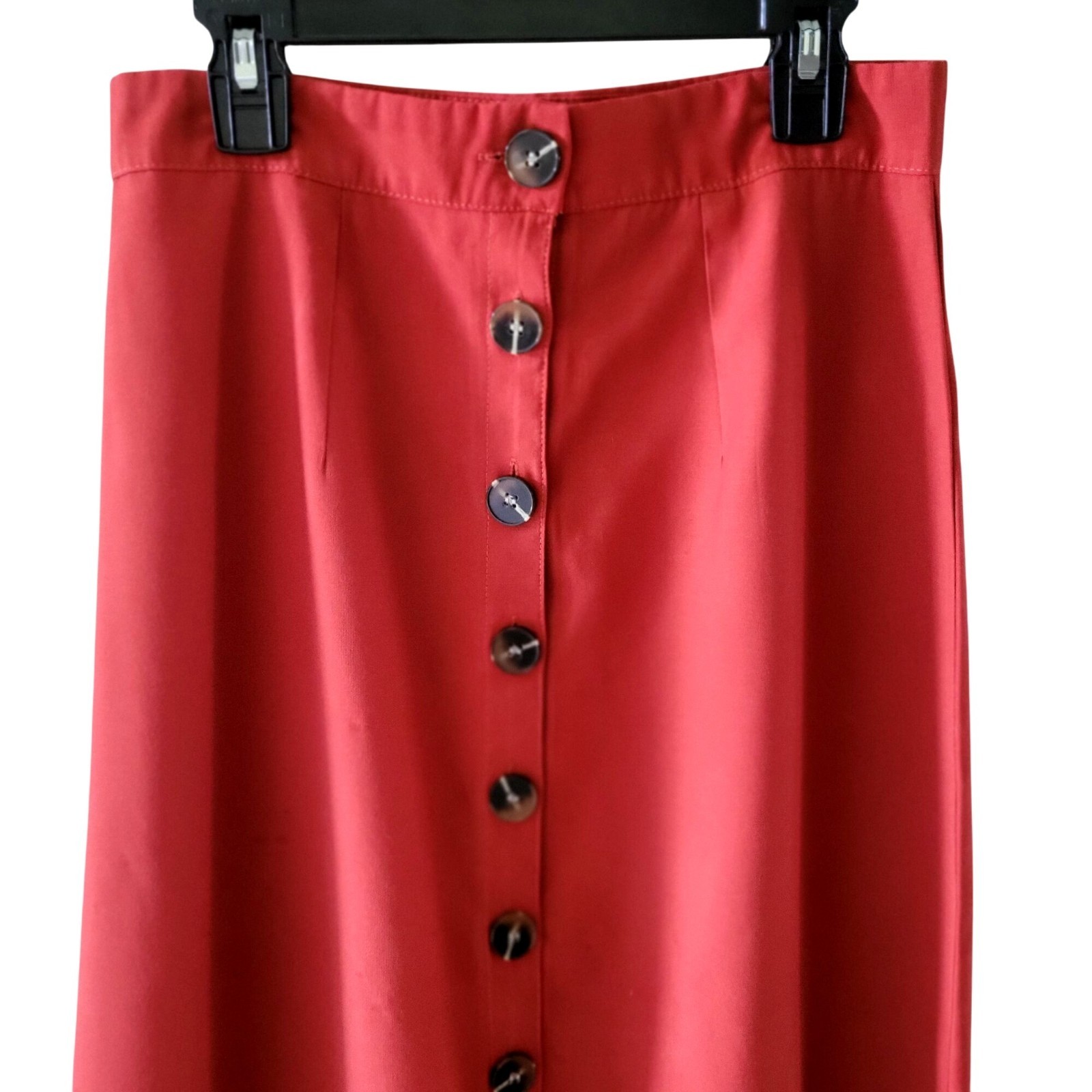 Nasty Gal Collection Rust Orange Button-Front Mid… - image 4