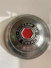 Vintage 1940s Red Packard Six Cylinder Hubcap Oem Primary Hallmark 10