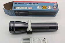New GRAY Maglite ML25IT Xenon 2C Cell Flashlight W/ SPOT FLOOD UNUSED OPEN