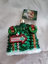 Old World Christmas OWC CHRISTMAS TREE FARM Glass Ornament Retired New With Tag