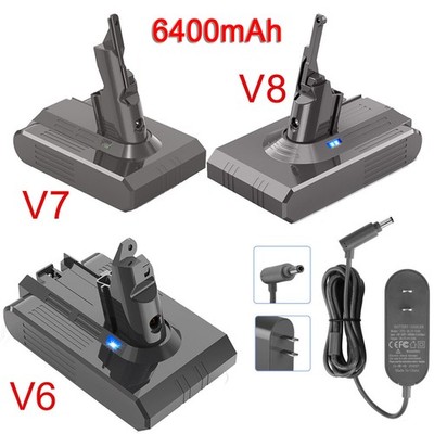 For Dyson V6 Animal 21.6V 6.4Ah Battery V7/V8/SV10 Absolute HEPA Vacuum Cleaner