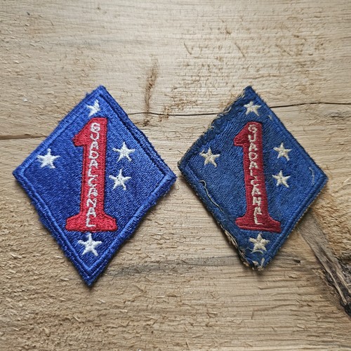 WW2 USMC Guadalcanal Patches Blue Red White 2 Militaria