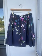 Ted Baker Digital Floral Skirt Size 8