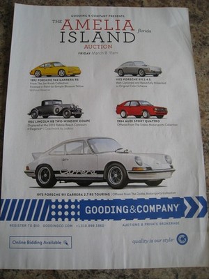 DIE AMELIA ISLAND AUKTION FLORIDA PORSCHE LINCOLN KB PORSCHE WERBUNG A4 AKTE 50