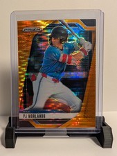 2025 Panini Prizm - PJ Morlando, PJ Morlando #173 Orange Pulsar Prizm /399 (RC)