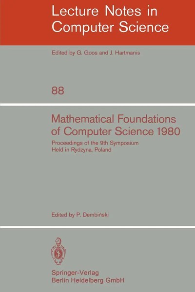 Mathematical Foundations Of Computer Science 1980 P. Dembinski Taschenbuch Viii-image