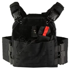 NcSTAR Quick Release Laser Cut Plate Carrier Medium - 2XL 10"x12" Plates - Black