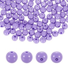 100pcs Light Purple Acrylic Round Beads 6mm Plastic Resin Loose Bead