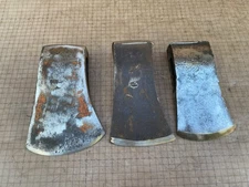 3 Vintage 20 oz. Unbranded Small Axe Hatchet HEAD Old Used Tools