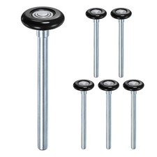 6-Pack Nylon Garage Door Rollers, 1.8" Rollers 6.6" Stem for Garage Doors, Black