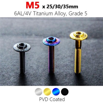 M5 Titanium Flanged Button Head Bolt Torx Decorative Screw T25 Motorcycle Tuning