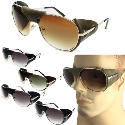 aviator sunglasses with side shields